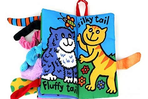 Animal Tails Cloth Book – Kitty Tails Cloth Book – – Booky Wooky