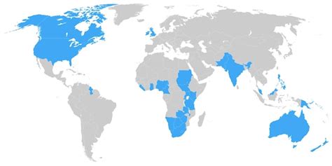 Pais Da Lingua Inglesa - Países de língua inglesa no mapa do mundo | Vetor Premium