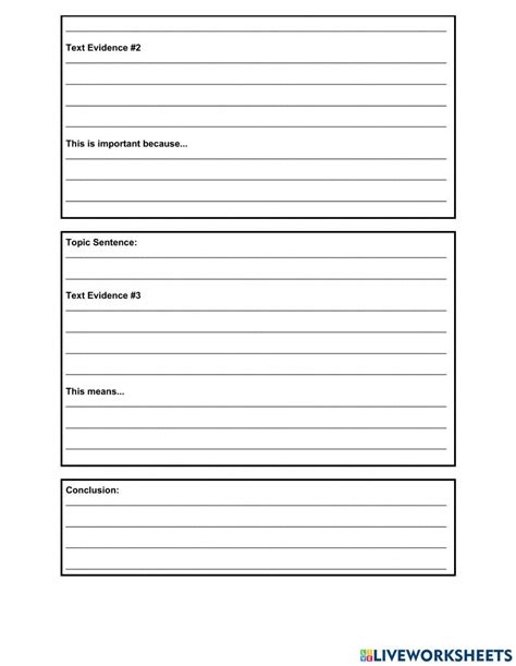 Literary Essay Graphic Organizer Worksheet Live Worksheets