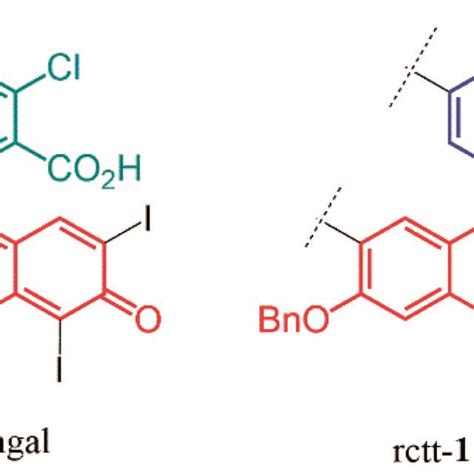 Chemical Structures Of Rose Bengal Left And The Chromophore Moiety Of