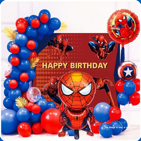 Jual Paket Balon Set Dekorasi Pesta Ulang Tahun Anak Motif Spiderman