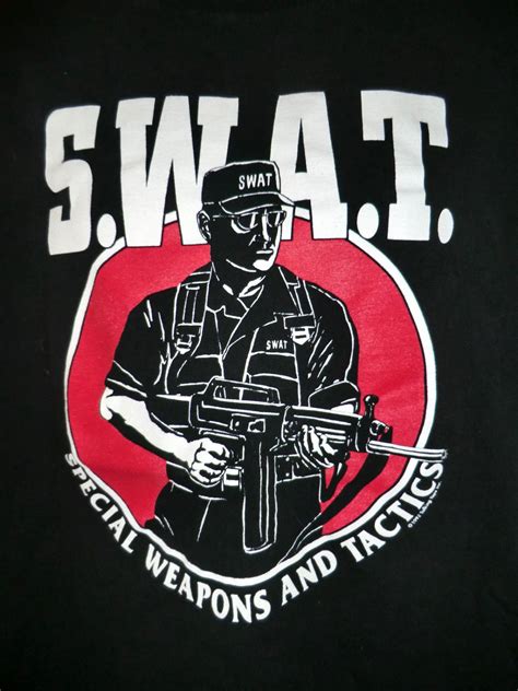 Vintage 1992 Swat Special Weapons And Tactics T Shirt Size Large