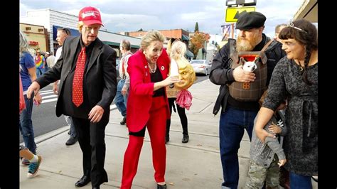 Hillary Clinton Donald Trump Head Zombie Walk 2016 Issaquah WA YouTube