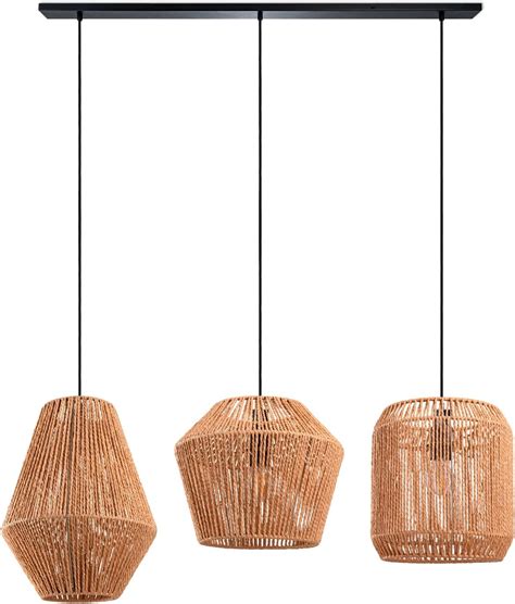 Lustre Industriel Lampes Suspendue Bambou Tiss La Main Lampe