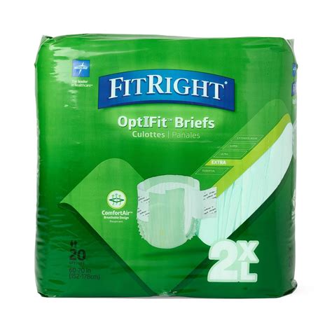 Medline Fitright Extra Adult Incontinence Briefs Hhcs