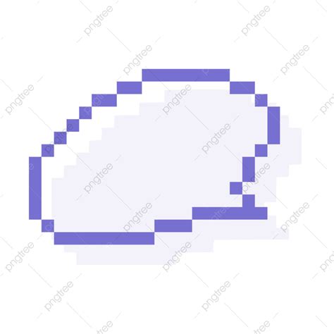 Comics Text Dialog Box Png Image Light Purple Double Layer Pixel Art