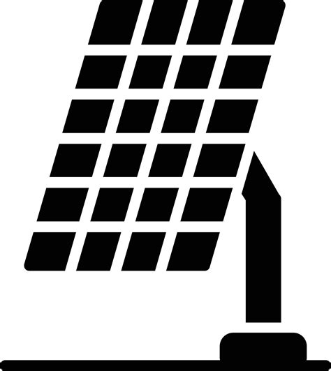 Solar Panel Glyph Vector Icon Vector Art At Vecteezy