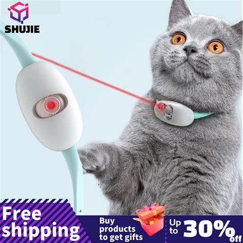 Juguete automático para gatos Collar inteligente con láser carga USB