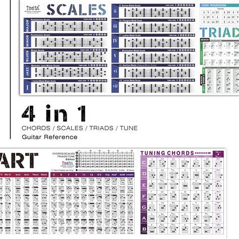 Guitar Chord Scale Chart Poster Of Chords Scales Triads Tone