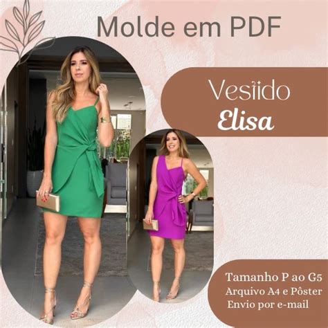 Molde Em Pdf Vestido Elisa Universo Dos Moldes Hotmart