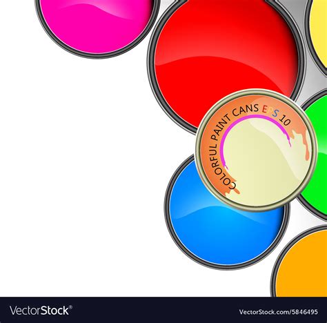 Paint cans Royalty Free Vector Image - VectorStock