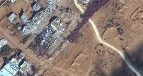 Satellite Images Capture Mass Exodus Of Palestinians From Gaza Geo Coffee News