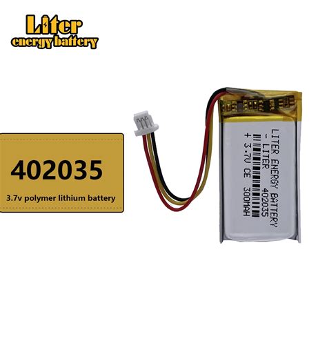 Bateria Recarreg Vel Do Pol Mero Do L Tio JST 1 0mm 3Pin 3 7V 300mAh