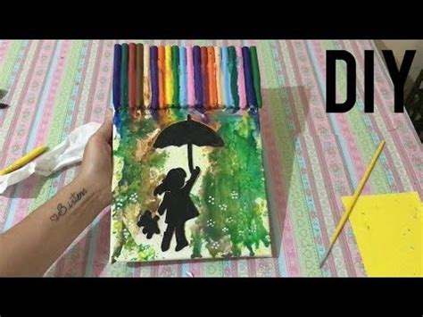 Como Fazer Quadro Giz De Cera Derretido DIY Artesanato YouTube