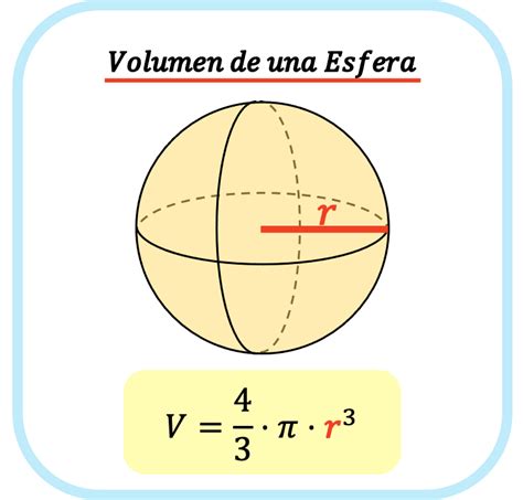 Como Sacar La Formula Para Calcular El Volumen De Una Esfera Catalog