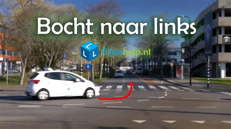 Plaats Op De Weg Bocht Naar Links Rijleshulp