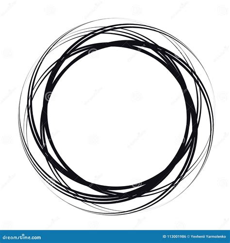 Vector Abstract Circle Shape Black Round Shape Stock Vector