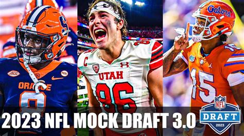 2023 Nfl Mock Draft 3 0 Full Two Round Mock Draft With Trades Pre