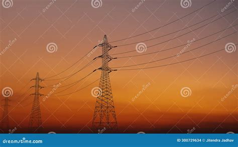 Electricity Transmission Lines with Power Stock Photo - Image of power ...