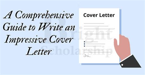 A Comprehensive Guide To Write An Impressive Cover Letter