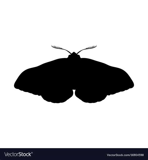 Moth Insect Black Silhouette Animal Royalty Free Vector