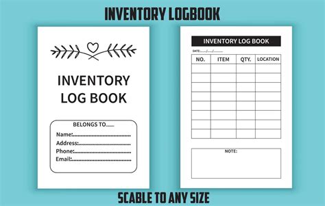 Inventory Logbook Editable Template Vector Art At Vecteezy