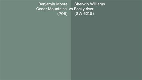 Benjamin Moore Cedar Mountains Vs Sherwin Williams Rocky River