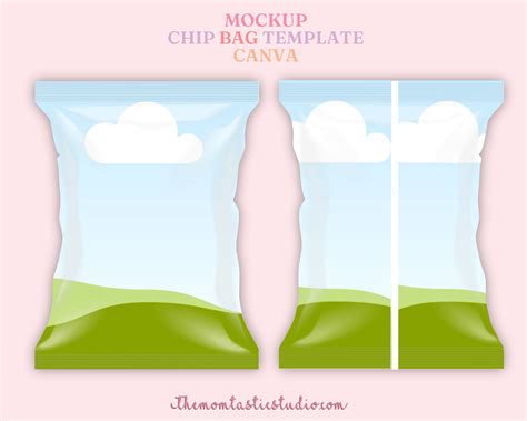 chip bag mockup template canva  momtastic studio