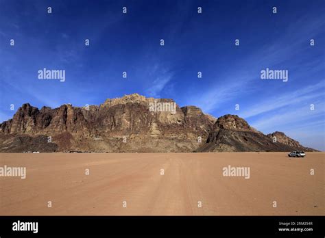 Overview Of The Desert At Wadi Rum Unesco World Heritage Site Jordan