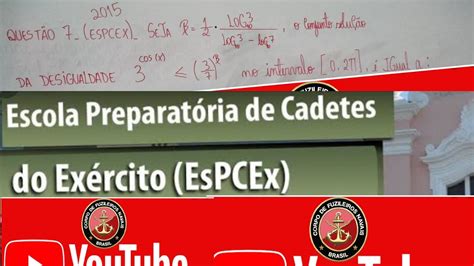 LOGARITMOS NA ESPCEX questão 7 da prova da espcex 2015 MATFUZNAV22