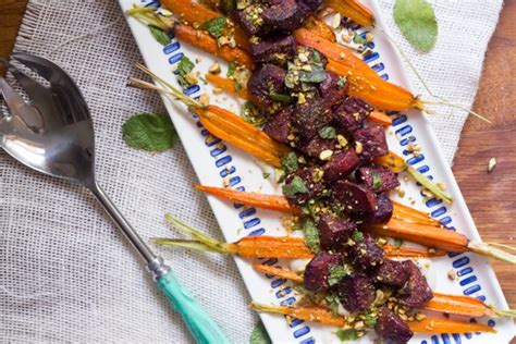 Roasted Carrots And Beets With Tahini Yogurt And Pistachios What Jew Wanna Eat