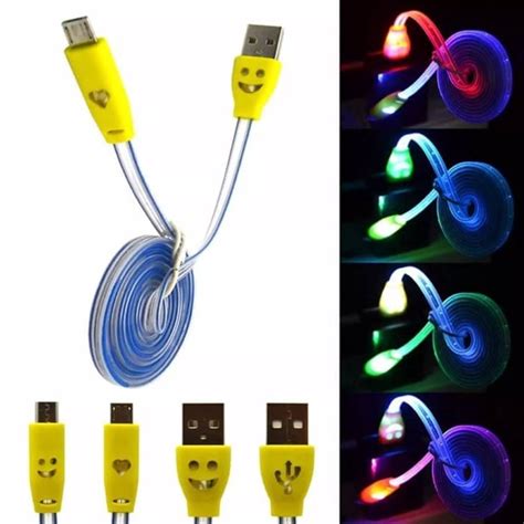 Jual Kabel Charge Casan Cas Data Smile Led Full Lampu Nyala Transpran