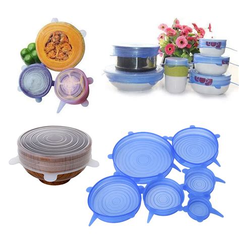 Buy 6pcsset Universal Silicone Suction Lid Bowl Pan