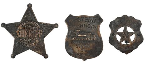 3 Vintage Police Badges Auction