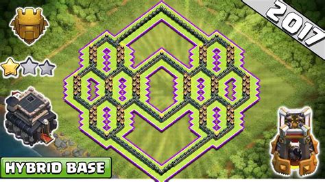 TH9 Hybrid Base! 2017 ♦ TH9 Trophy & Farming Base ♦ Anti 2 Star ♦ Clash ...