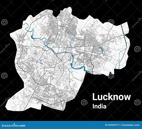 Lucknow Map Detailed Map Of Lucknow City Administrative Area