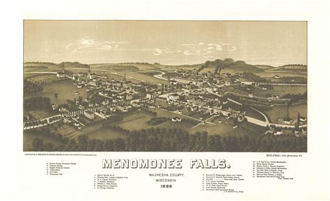 Historic Map - Menomonee Falls, WI - 1886 | World Maps Online