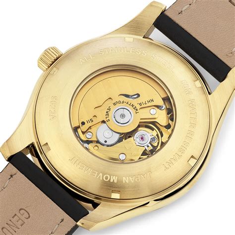 Michael Hill Automatic Skeleton Watch In Gold Tone Stainless Steel And ...