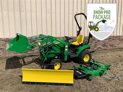 2021 John Deere 1023e Tractor Loader Mower Front Blade Snow Pro Package Prairie State