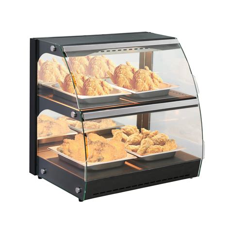 Commercial Kfc Electric Glass Door Food Warmer Display Showcase Fast Food Display China Factory