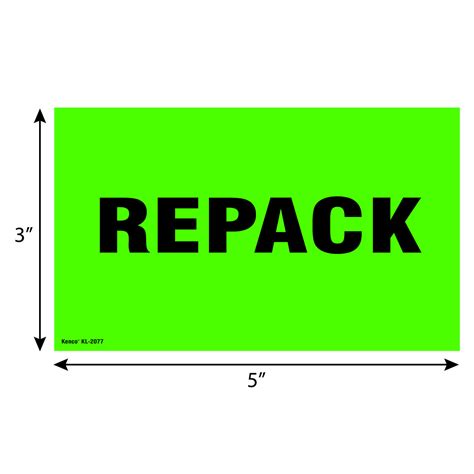 Repack Fluorescent Shipping Label Stickers