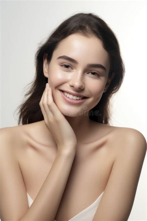 Beautiful Young Female Model In Concept Of Skin Care Stock Illustration