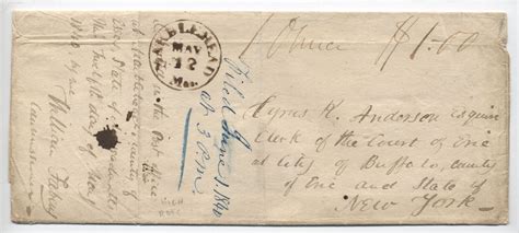 Marblehead Ma Rate Stampless Cover To Buffalo Ny