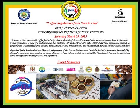 Coffee Festival on Saturday, March 25, 2023 – Jamaica Agricultural ...