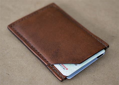 Card Sleeve Minimalist Wallet Slim Leather Card Wallet