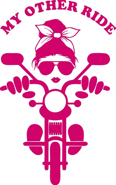 Motorcycle Lady Decal My Other Ride Bike Biker Gal Vinyl Etsy