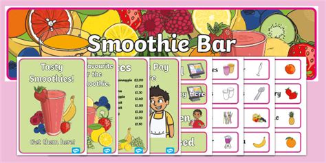 Smoothie Bar Role Play Pack Teacher Made