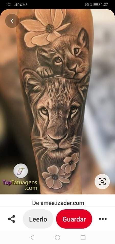 Discover More Than 75 Lion Lioness And Cub Tattoos Best In Cdgdbentre