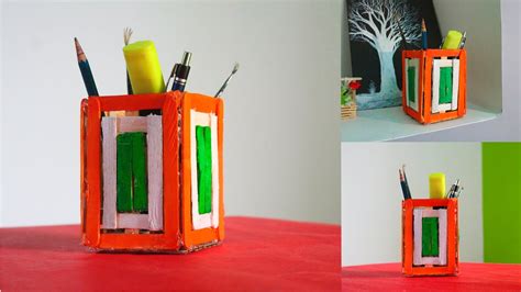 Easy Pen Stand Pen Rakhne Wala Box Kaise Banaye How To Make Pen Stand