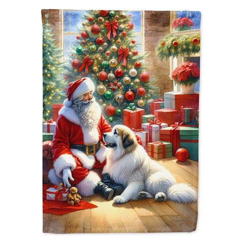 Great Pyrenees And Santa Claus Garden Flag Walmart